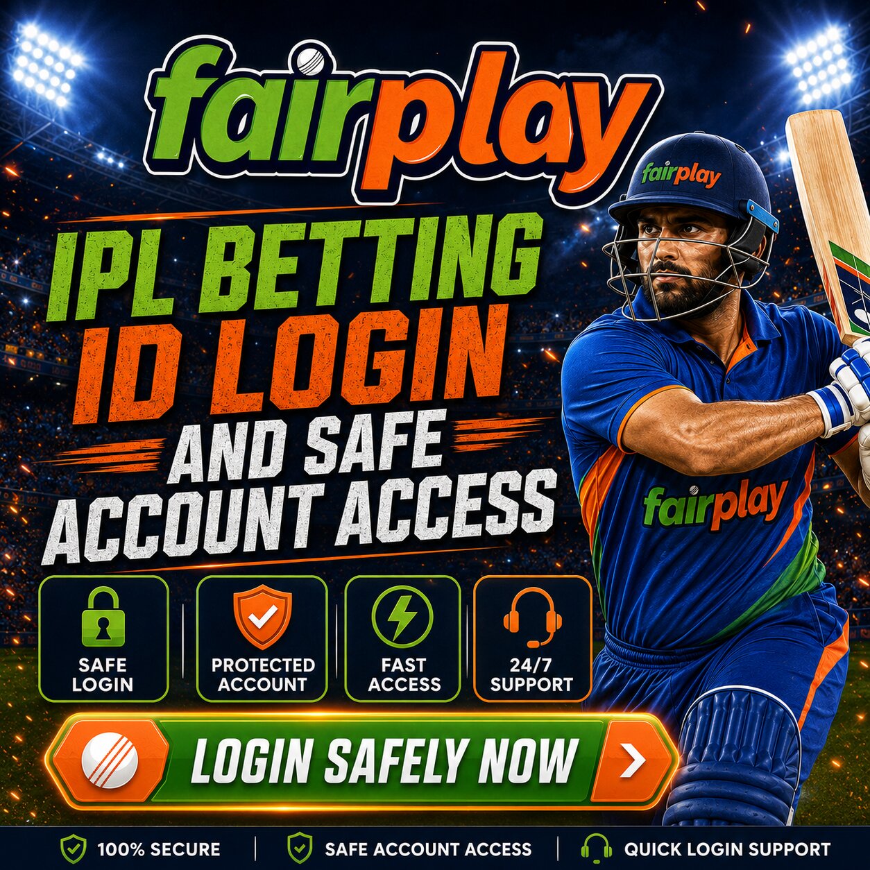 Secure Fairplay IPL cricket ID login on smartphone