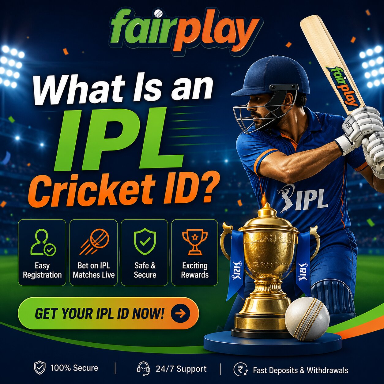 Live IPL cricket match action — Fairplay online cricket ID