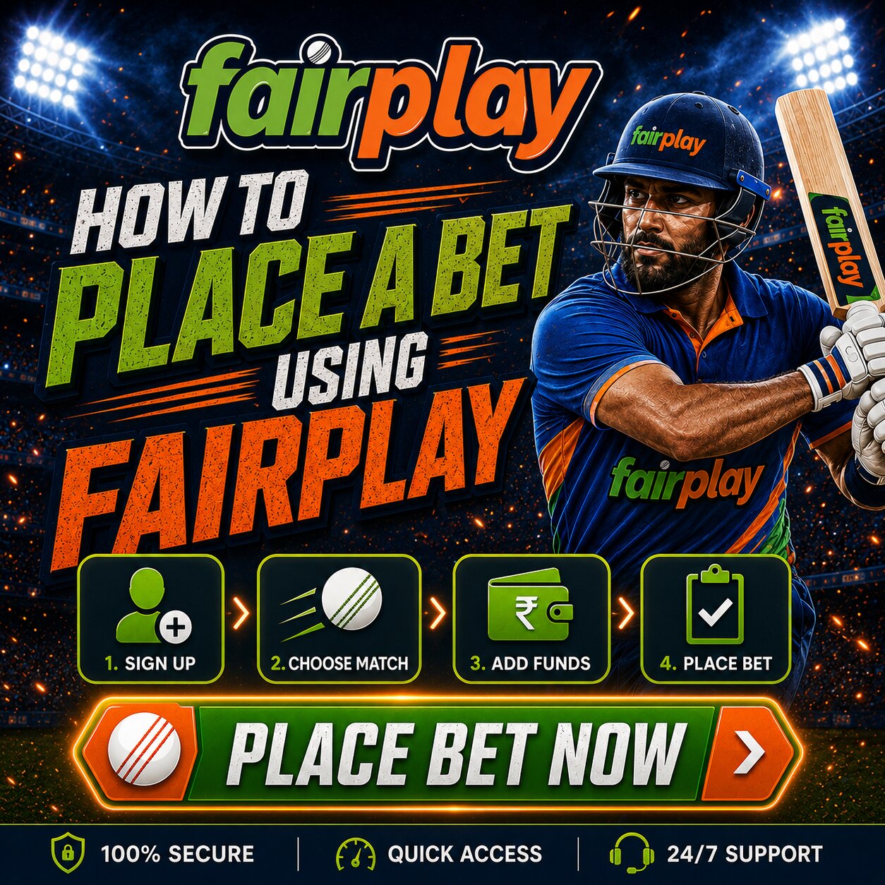 Placing an IPL bet on the Fairplay app step by step