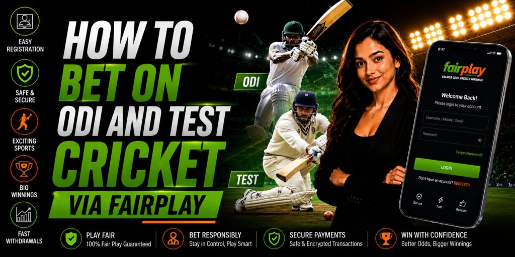 How to Bet on ODI and Test Cricket via Fairplay